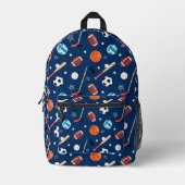 Baseball sports Pattern  Bedruckter Rucksack (Vorderseite)