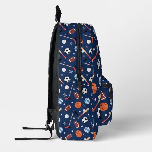 Baseball sports Pattern  Bedruckter Rucksack (Links)