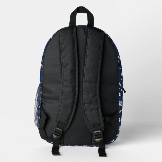 Baseball sports Pattern  Bedruckter Rucksack (Rückseite)