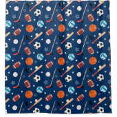 Baseball sports Pattern  Duschvorhang (Vorderseite)