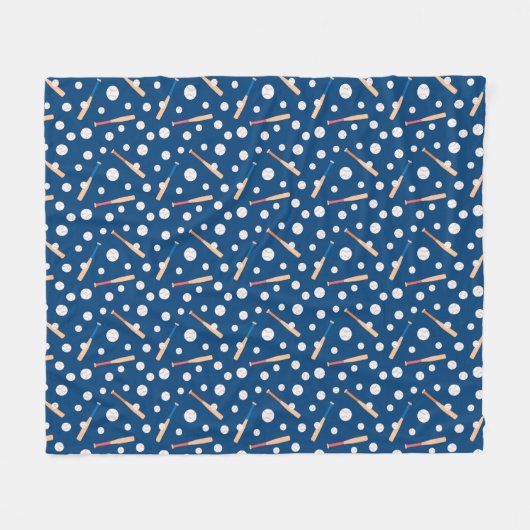 Baseball sports Pattern  Fleecedecke (Vorderseite (Horizontal))