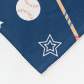Baseball sports Pattern  Fleecedecke (Ecke)