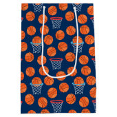 Baseball sports Pattern  Mittlere Geschenktüte (Rückseite)