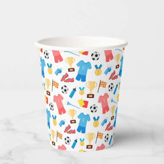 Baseball sports Pattern  Pappbecher (Vorderseite)