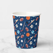 Baseball sports Pattern  Pappbecher (Links)