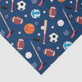 Baseball sports Pattern  Seidenpapier (Ausschnitt)