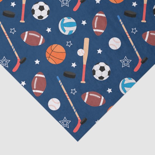 Baseball sports Pattern  Seidenpapier (Ausschnitt)