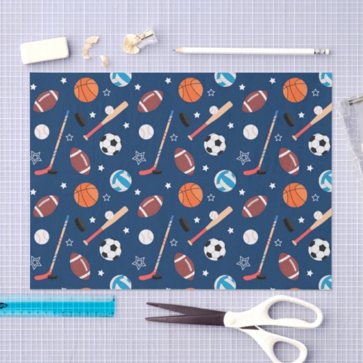 Baseball sports Pattern  Seidenpapier (Handwerk)