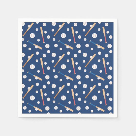 Baseball sports Pattern  Serviette (Vorderseite)