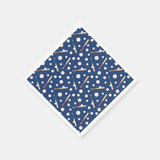 Baseball sports Pattern  Serviette (Ecke)