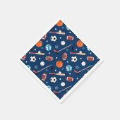 Baseball sports Pattern  Serviette (Ecke)