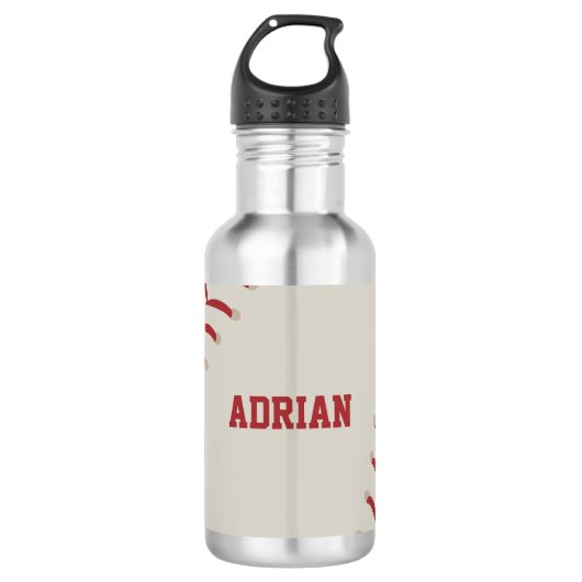 Baseball Sports Personalisiert Edelstahlflasche (Vorderseite)