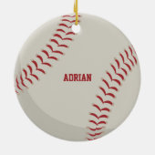 Baseball Sports Personalisiert Keramik Ornament (Hinten)