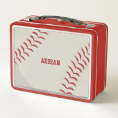 Baseball Sports Personalisiert Metall Brotdose (Rückseite)