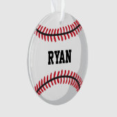 Baseball Sports Player NAME FOTO Team Fun Ornament (Vorderseite)