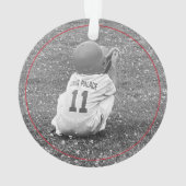 Baseball Sports Player NAME FOTO Team Fun Ornament (Rückseite)