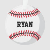 Baseball Sports Player NAME FOTO Team Fun Ornament (Vorderseite)