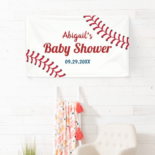 Baseball Sports Theme Kinderdusche Willkommen Banner (Insitu)