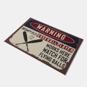 Baseball Sports Welcome Mat, Funny Baseball Doorma Fußmatte (Schrägansicht)