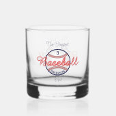 Baseball Sports Whiskey Rocks Glass Trinkbehälter Whiskyglas (Vorderseite)