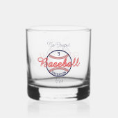 Baseball Sports Whiskey Rocks Glass Trinkbehälter Whiskyglas (Rückseite)