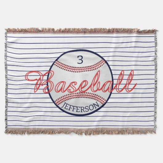 Baseball-Sportschuh mit Namensnummer Decke (Vorderseite)