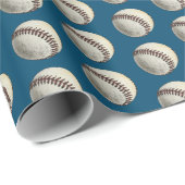 Baseball-Sportspiel Ball Batter Up Zeichnend Geschenkpapier (Rolleneckpunkt)