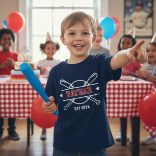 Baseball-Sportsspiel-Themenname EST-Jahr Geburtsta T-Shirt