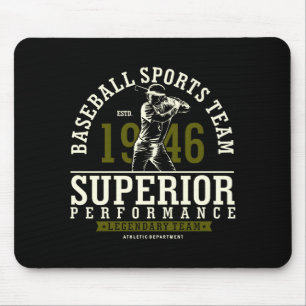 Baseball-Sportteam Estd 1946 T-Shirt Mousepad