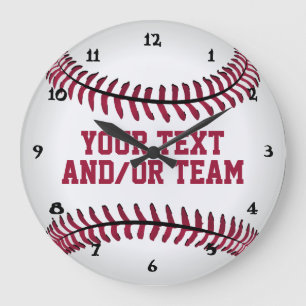 Baseball-Sportteam und Anzahl Große Wanduhr