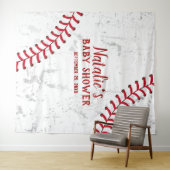 Baseball-Sportthema Babydusche Hintergrund Wandteppich (Beispiel (Horizontal))