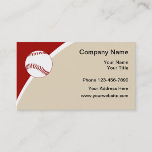 Baseball-Sportthema einfaches Design Visitenkarte