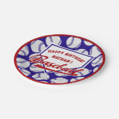 Baseball Sportthema Name Party Papierplatte Pappteller (Schrägansicht)