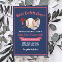 Baseball Sportthema Navy Blue Wedding