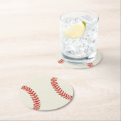 Baseball-Sportthema Runder Pappuntersetzer (Vor Ort)