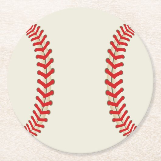 Baseball-Sportthema Runder Pappuntersetzer (Vorderseite)