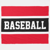 BASEBALL Sporty Bright Red Schwarz-weiß Stripes