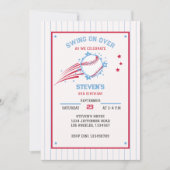 Baseball Sporty Geburtstag für Kinder Einladung (Vorderseite)