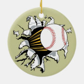 Baseball-Sprenger-Verzierung Keramikornament (Hinten)