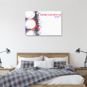 BASEBALL Spritzer-Anmeldungs-Memory-Board Leinwanddruck (Insitu (Schlafzimmer))