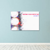 BASEBALL Spritzer-Anmeldungs-Memory-Board Leinwanddruck (Insitu (Holzboden))