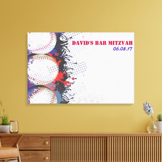 BASEBALL Spritzer-Anmeldungs-Memory-Board Leinwanddruck (Insitu (Wohnzimmer))