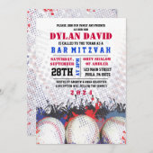 BASEBALL Spritzer Bar Bat Mitzvah Einladung (Vorne/Hinten)