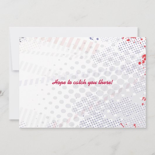 BASEBALL Spritzer Bar Bat Mitzvah Einladung (Rückseite)