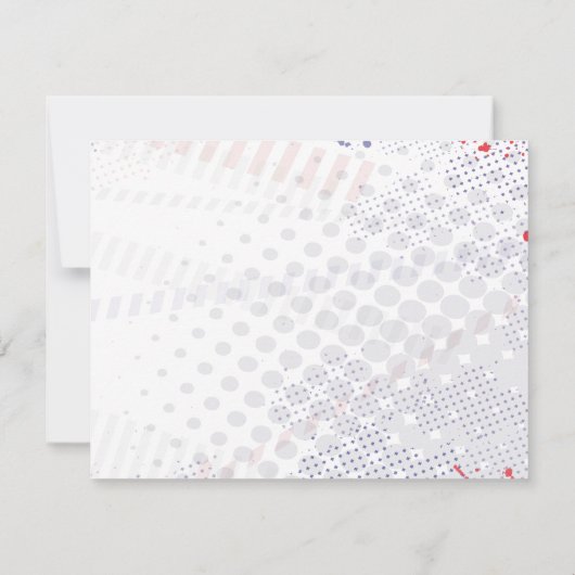 Baseball-Spritzer Bar Mitzvah Replik-Karte RSVP Karte (Rückseite)