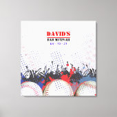 BASEBALL SPRITZER Bar Mitzvah Sign-In Memory-Board Leinwanddruck (Vorderseite)