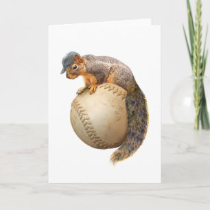 Baseball Squirrel Card Feiertagskarte