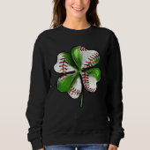 Baseball St Patrick s Day Four Leaf C Irish Men Bo Sweatshirt (Vorderseite)