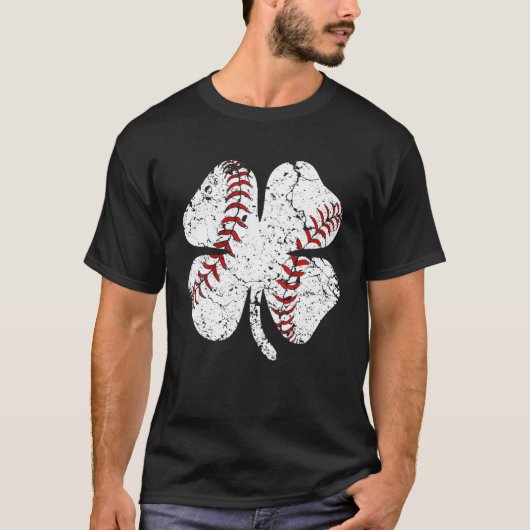 Baseball St Patricks Day Boys Men Catcher T-Shirt (Vorderseite)