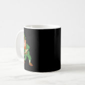 Baseball St Patricks Day Leprechaun Hitter Batter Kaffeetasse (Vorderseite Links)